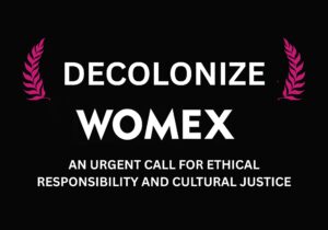 Artists and Cultural Workers against Genocide and Artwashing at WOMEX25 Worldwide Music Expo in Tampere