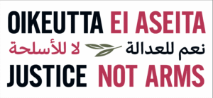 Oikeutta, ei aseita kirjoitti Patrialle